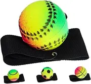 4pcs Luminous Wrist Return Balls Portable Elastic Sports Balls for Convenient Wrist Strap for Outdoor Fun and Group Activities