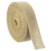 10 Yards Natural Burlap Ribbon 1.2 Inch Jute Burlap Wired Ribbon Rustic Ribbon