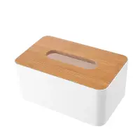 在飛比找momo購物網優惠-【小麥購物】木紋面紙盒(收納盒 衛生紙盒 桌面盒 置物盒 面