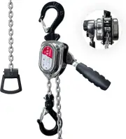 1/2 Ton 1100Lbs Chrome Mini Lever Block, 1.5M 5Ft Come along Manual Chain Hoist,