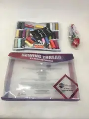 Sana Artesania Set of 39 Assorted Spools of Polyester Sewing Thread W/ Accessory