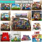 3D Super Mario Duvet Quilt Cover Bedding Set Pillowcase Single Double Queen Size