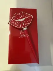 Christian Louboutin CLB Hand Held Two-Sided Red Lip Lips Mirror Authentic