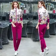Women Sport Suit Sportswear Spring Jogger Outfit Set Jacket Sweatshirt+sweatpant
