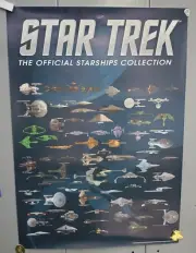 2013 Original 23"x33" Star Trek Eaglemoss Starship Promo Poster- Rolled- NM