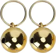 2pcs Copper Bells Crisp Sound Round Collar Decoration Dog Cat for Pet Necklace Suitable Outdoors