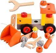 KOMBIUDA Children's Excavator Toy Educational Engineering Vehicle Made Safe Materials Present for Boys