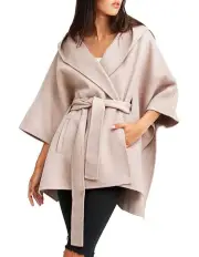 [Belle & Bloom] Jackson Landing Wool Blend Cape Coat Sand