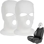 Multifunction Full Face Ma-sk, 2 Pcs Dustproof Car Seat Headcover Decor, Breathable Three Holes Face Ma-sk for Outdoor Sport Cycling Sun UV