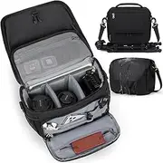 Camera Bag Professional Camera Case Small DSLR Camera Bags With Rain Cover Water Resistant Crossbody Camera Sling Bag for Canon Nikon Sony Pentax SLR