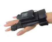 Bluetooth 1D Barcode Scanner Wearable with Leather Glove for iOS Android