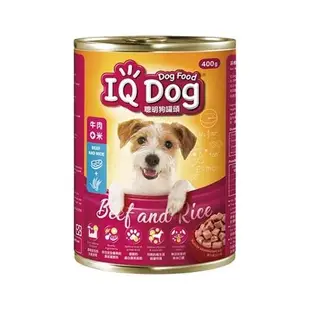 IQ DOG狗罐頭系列(牛肉+米/雞肉+米)(400G/罐)【愛買】