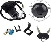 TAHYUI Motorcycle Ignition Switch Kit For K&awasaki For Ninja Z800 ZX6R ZX600 ZX636 ZX10R ZX14R ABS 2011-2019 Fuel Tank Cap Set