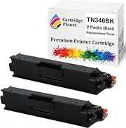 Cartridge Planet 2-Pack Black Compatible Toner Cartridge for Brother TN-346BK TN346BK (4,000 Pages) for HLL8250CDN HLL8350CDW MFCL8600CDW MFCL8850CDW