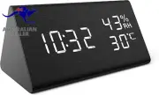 Digital Alarm Clock, Large Mirror Surface LED Screen Display, Automatic Brightne