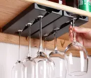 Wine Glass Holder under Shelf Cabinet Wine Glass Rack Plastic Stemware Rack Glas