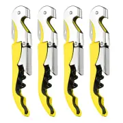 4Pcs 5" Wine Openers Waiter Corkscrew Red Wine Bottle Opener, Yellow