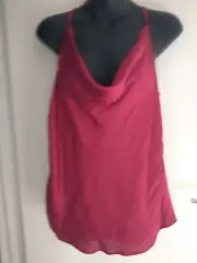 DANNII MINOGUE: Size: 10 P. Slinky Sleek Cowl Neck Red Cami Top.Brand New