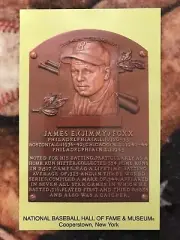 Jimmie Foxx Postcard- Baseball Hall of Fame Induction Plaque- Photo - Jimmy