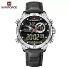 NAVIFORCE Men Sport Watch Chronograph Wristwatch Boys Military Digital LED Watch