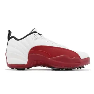 【NIKE 耐吉】高爾夫球鞋 Air Jordan XII Low 男鞋 白 紅 可拆式鞋釘 CHERRY AJ12(DH4120-161)