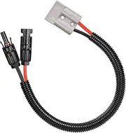 10AWG Solar Panel Connector to Anderson 50A/600V Solar Connector Cable for Solars Generator Inverter Battery Pack Charger Kit 35cm 1Pack