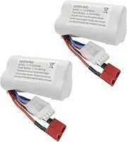 Fytoo 2PCS 11.1V 2000mAh T Plug Lithium Battery for R608 2104 210E 200E Brushless High Speed Water Cooling RC Speedboat Electric RC Boat Model Tumbler Boat Battery
