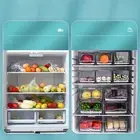 Fridge Containers Food Grade Transparent Pantry Storage Bin Stackable