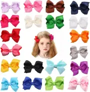 3 Inch Baby Girls Clips,20 PCS Proxima Direct Baby Hair Clips,Grosgrain Bouti...