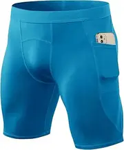 [LEICHR] Compression Shorts for Men Spandex Sport Shorts Athletic Workout Running Baselayer Underwear Football Shorts