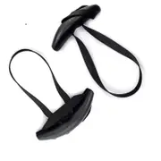 NNEOBA Heavy Duty Pull Up Handles Rubber Neutral Grip Black
