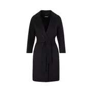 [Max Mara`S] Max Mara`S-Black Arona Wool Coat-Donna 40 IT