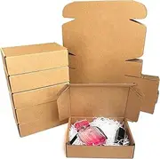 25 Packs Small Shipping Boxes for Small Business Box Mailers, 9x6x2 Inch Kraft Corrugated Packaging Boxes Sturdy Cardboard Mailing Boxes and Shipping for Jewelry, Gifts, Christmas or Bridal Proposal