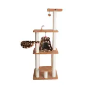 Armarkat Brown Carpet Cat Furniture, Pressed wood Kitty Tower