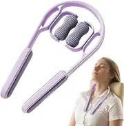 Neck Massager Roller - Handheld Neck Cracker Cervical Roller - Ergonomic Pressure Point Massage Tool, Deep Tissue Massage Ball, Trigger Point Ball for Back