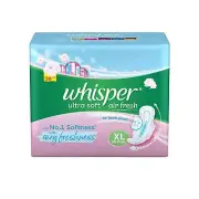 Whisper Ultra Soft Air Fresh XL Wings Sanitary Pads- 50 Pads | Free Shipping