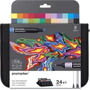 Quality ProMarker Art Set - 24 Dual Tip Markers for Impressively Detailed Art
