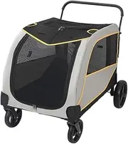 Pet Stroller Outdoor Pet Stroller for Medium and Large Dogs, Foldable Cat and Dog Outdoor Four-Wheeler for Disabled People Small Pet Stroller