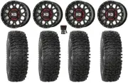 KS135 Grenade 15" Wheels Black 33" RC500S Sticky Tires Can-Am Maverick X3
