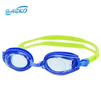 在飛比找蝦皮商城優惠-【SAEKO】度數款 兒童近視泳鏡蛙鏡 防水防霧 藍綠 S5