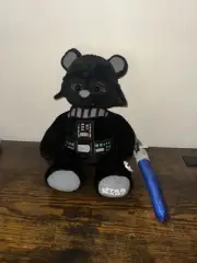 BUILD-A-BEAR WORKSHOP 18” DARTH VADER BEAR Star Wars Plush Bear Black w/ Cape