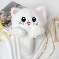 在飛比找ETMall東森購物網優惠-包包女韓版可愛毛毛貓咪包