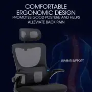 Ergonomic Office Computer Chair Desk Executive Home Mesh Headrest Black