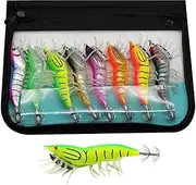 Glow in Dark Squid - Bait Fishing Lures, Squid Fishing Lures | Lures Octopus Luminous Jig,Realistic Soft Fluorescent Fishing Bait for Enthusiasts Professionals Adults