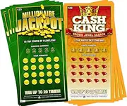 Fake Lottery Tickets and Scratch Off Cards that Look Real - Funny Prank Gag Set - Winning 1 Million Lottery Ticket - Hilarious and Shocking Pranks that will have your Friends and Family in Stitches