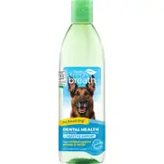 TropiClean Fresh Breath Dental Health Solution Water Additive Plus Digestive Support For Pets (473ml bottle) | Dental Chews | For Dogs/Cats
