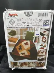 Burda 8126 Home Decorations-Quilt Pillow Slippers Moose Leaves Sewing Pattern