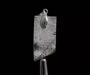 METEORITE Pendant Jewelry - Rhodium Plated, Ancient Muonionalusta Meteor, 50234