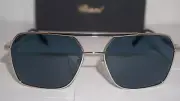 Chopard New Sunglasses Aviator Silver Blue SCHD53 62579Z 62 17 145