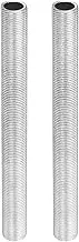 YOKIVE 2 Pack Lamp Pipe Nipple, 12cm Length M12 Thread 1mm Pitch Zinc Plated Hollow Pipe Lamp Repair Parts, Great for Light Fittings
